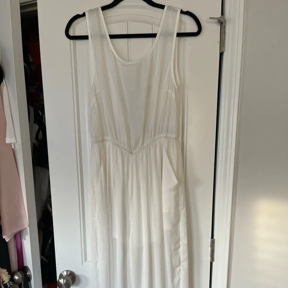White Cut Out Back Jumpsuit